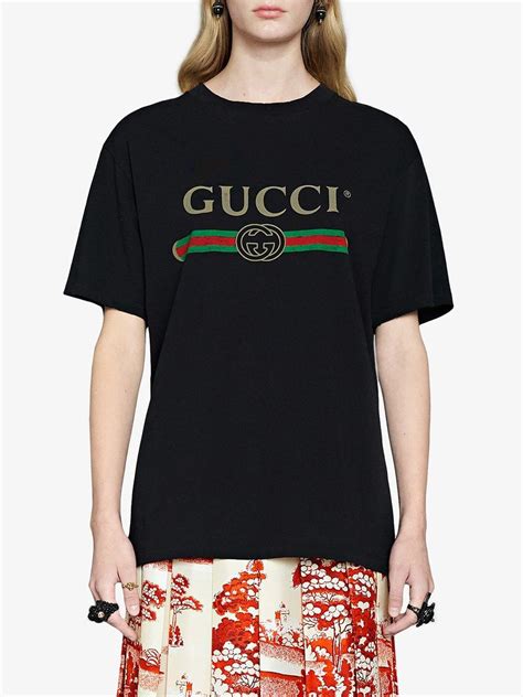 black gucci t shirt women's|ladies black gucci t shirt.